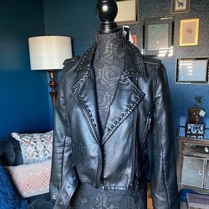 Black leather jacket